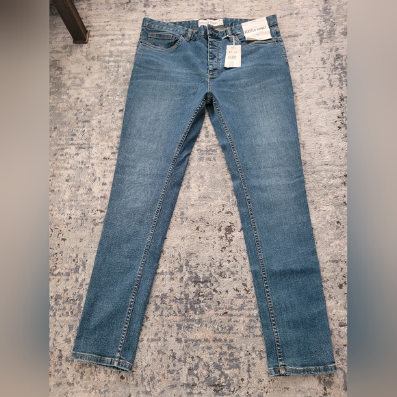 Topman Mens Stretch Skinny Jeans 36x32 - Picture 3 of 6